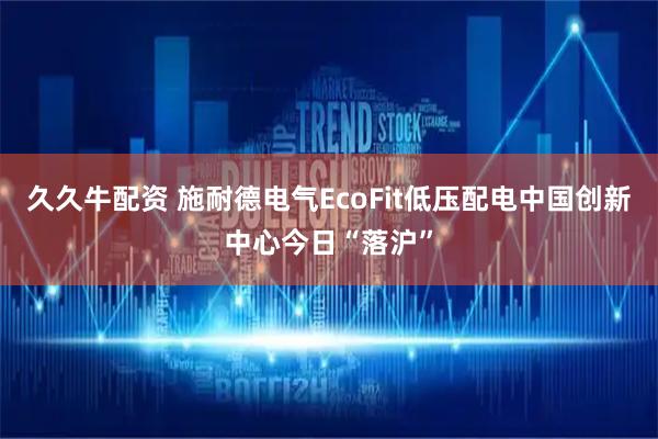 久久牛配资 施耐德电气EcoFit低压配电中国创新中心今日“落沪”